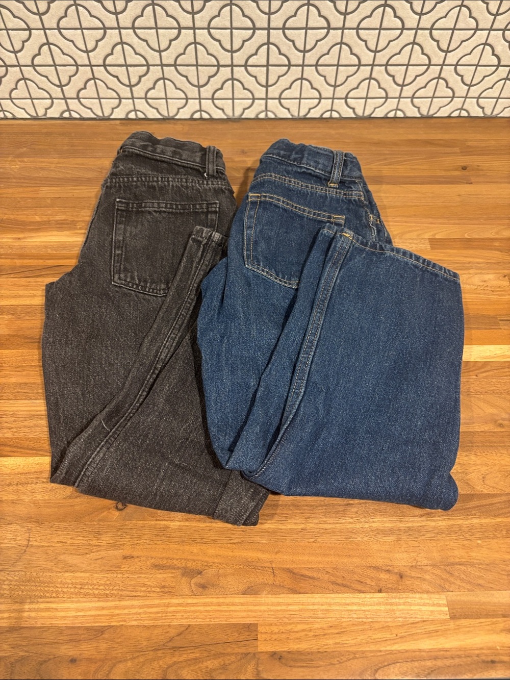 Cat & Jack Black Washed Straight Jeans